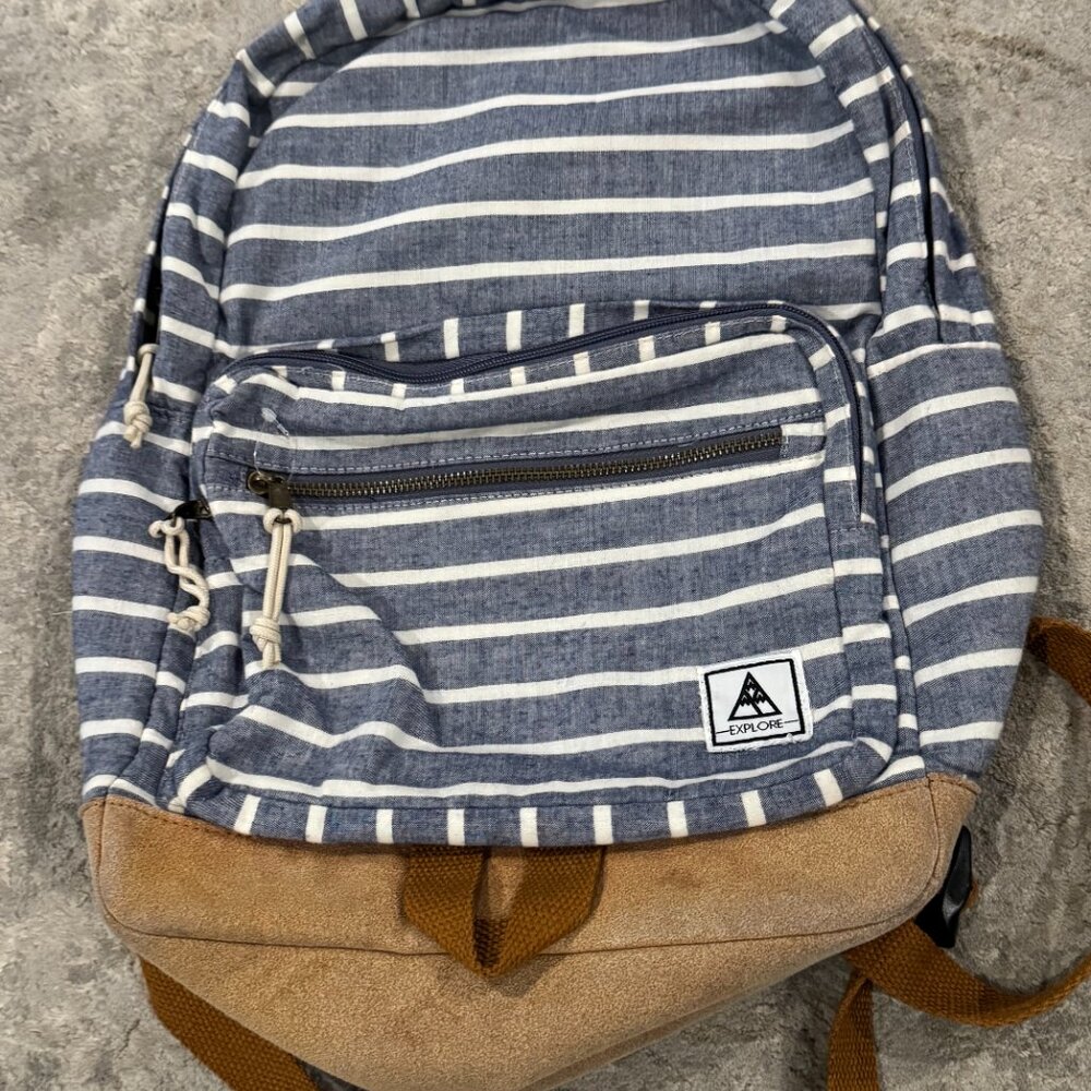 Mossimo Explore School backpack medium blue white… - image 2